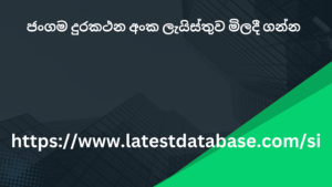 ජංගම දුරකථන අංක ලැයිස්තුව මිලදී ගන්න